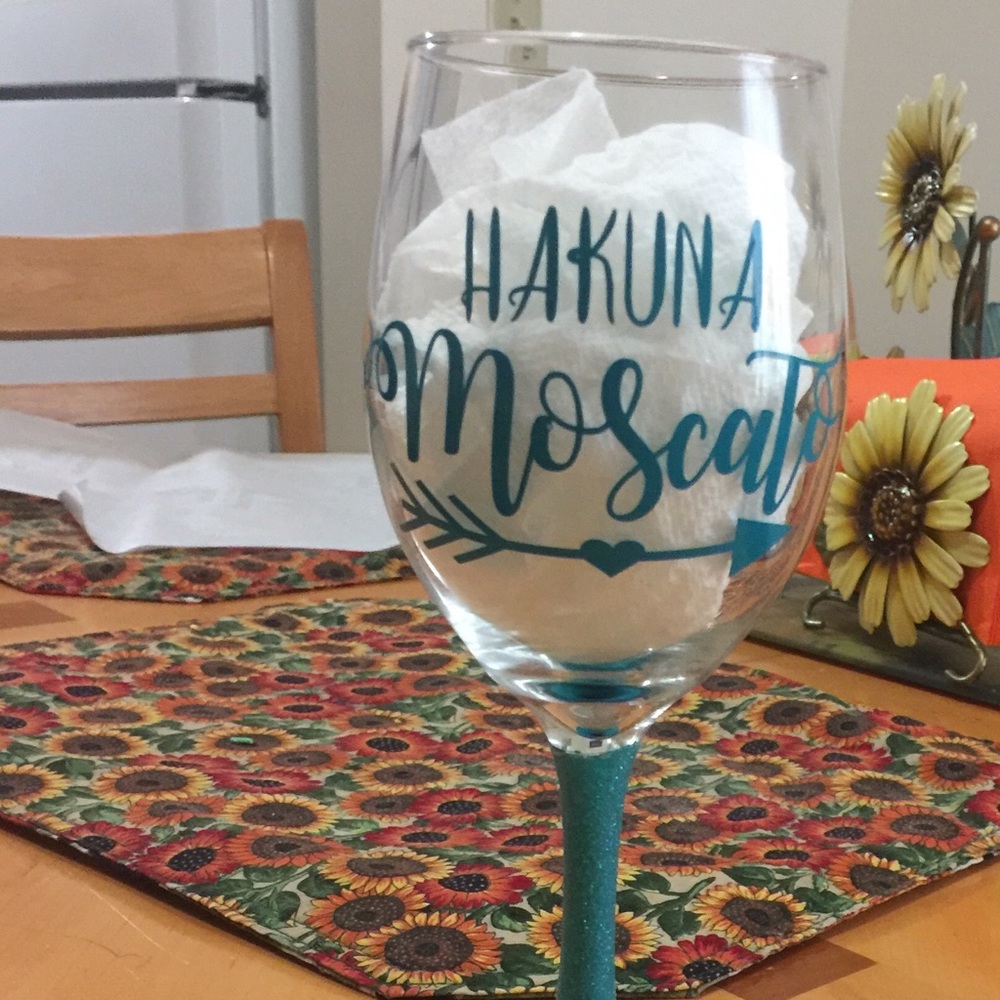 Disney inspired wine glass